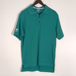 Adidas Climalite Men’s Forest Green Golf Polo Shirt Waveland Logo Size M